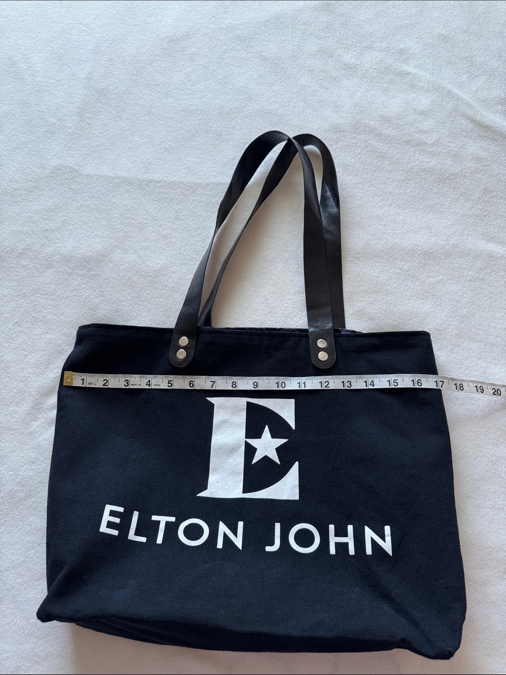Elton John VIP Farewell Tour Reversible Canvas Tote Bag - Picture 6 of 12